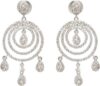H E Creations West Bay White Gold Cubic Zirconia Brass Drop Earring