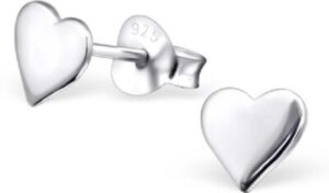 Maayin Plain Heart - Silver Sterling Silver Sterling Silver Stud Earring