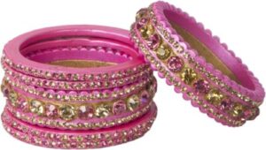 Siyas Collection Lac Cubic Zirconia Bangle Set
