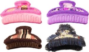 Takspin casual & stylish collection of clutcher ( set of 2 big & 2 small) Hair Claw
