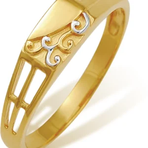 Nishtaa Yellow Gold Cubic Zirconia 22 K Ring