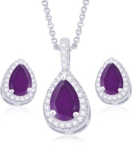 Taraash Sterling Silver Jewel Set