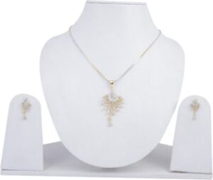 Pink Rose Alloy Jewel Set