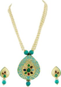 The Art Jewellery Eternal Ethnic Navratna Brass Jewel Set