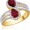 Karatcraft Duilla Ruby Gold Diamond 18 K Ring