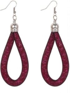 SP Jewellery Black Silver 22 K Pearl Alloy Dangle Earring