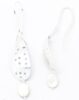 YugshaJewels Sparkling YJE-851 Pearl Sterling Silver Dangle Earring